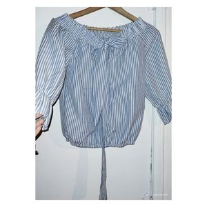 Striped Off-The Shoulder Blouse